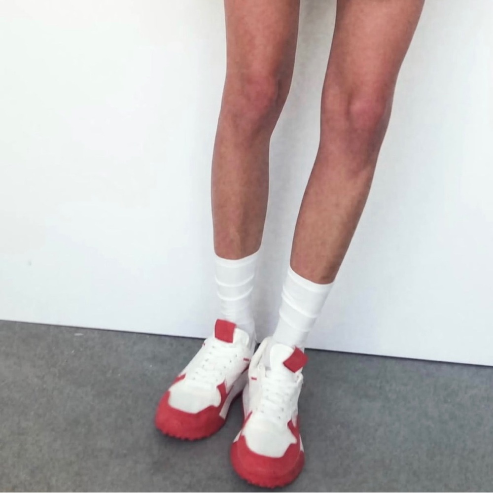 Orange and White Sneakers